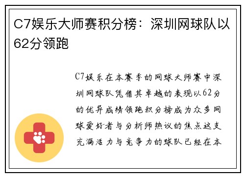 C7娱乐大师赛积分榜：深圳网球队以62分领跑